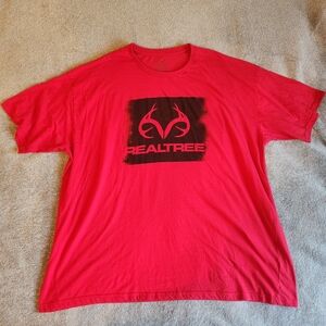 Realtree Men's Red Logo Tee